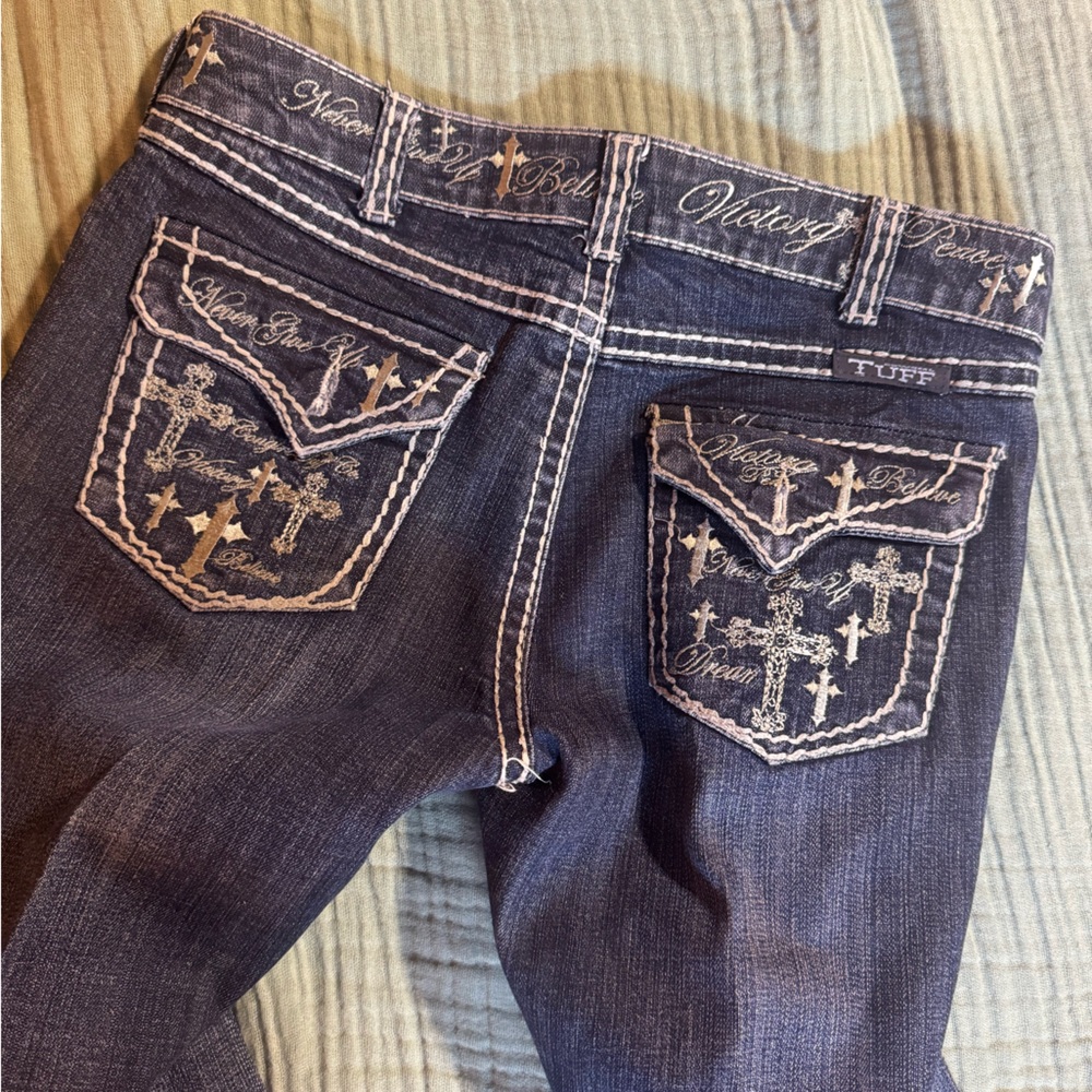 Women's Blue Jeans with Embroidered Pockets